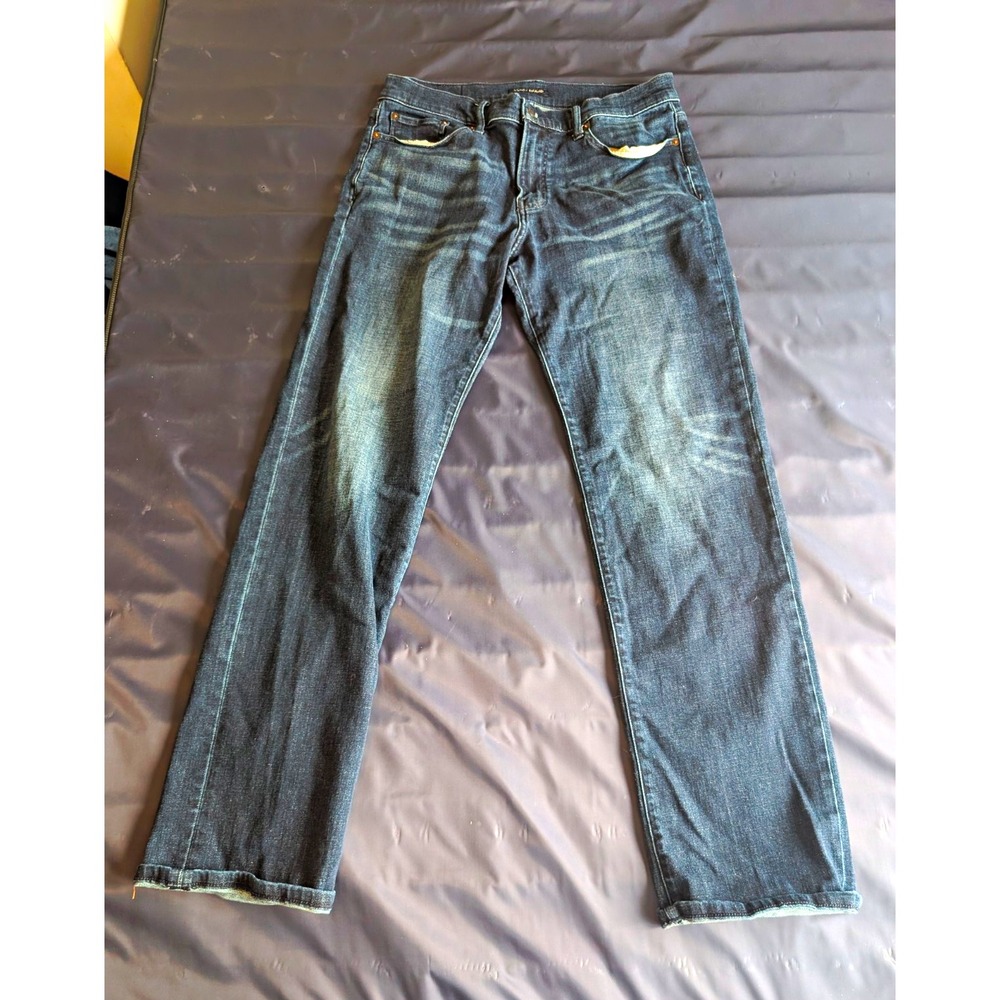 Lucky Brand Mens 181 Slim Straight Fit Dark Wash Blue Denim Jeans 34x34